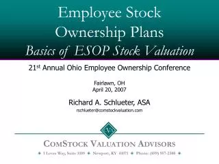 Employee Stock Ownership Plans Basics of ESOP Stock Valuation