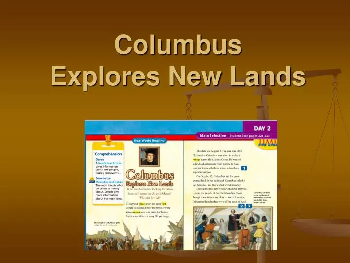 columbus explores new lands