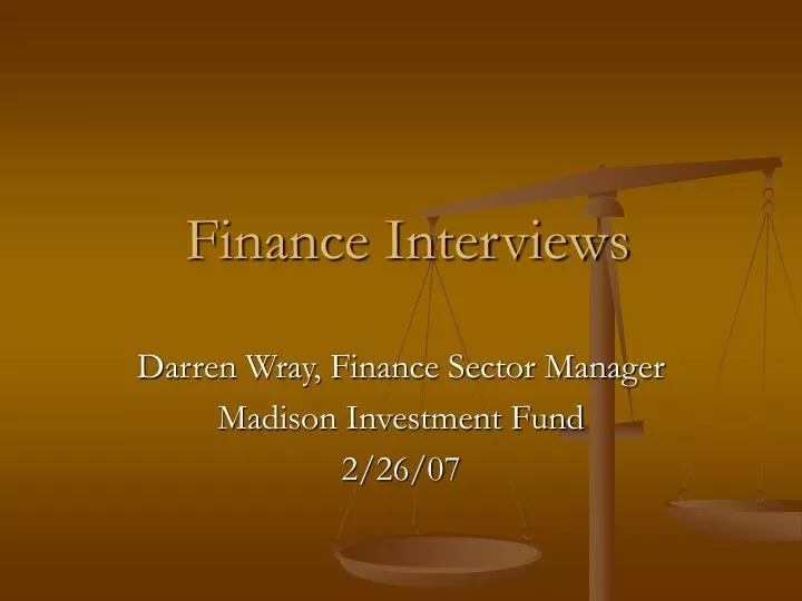 finance interviews