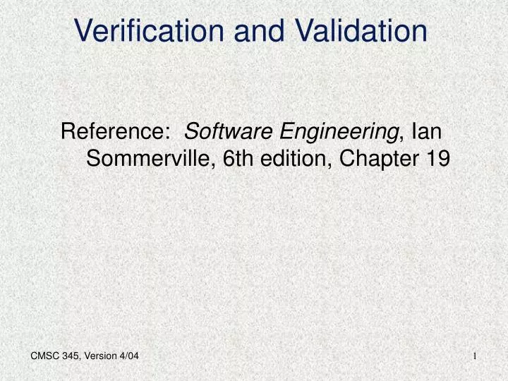 verification and validation