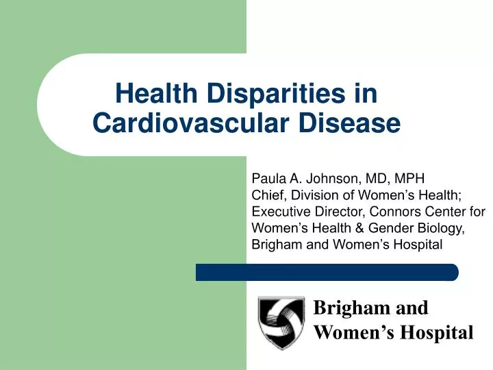 health disparities in cardiovascular disease
