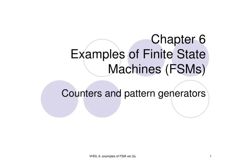 chapter 6 examples of finite state machines fsms