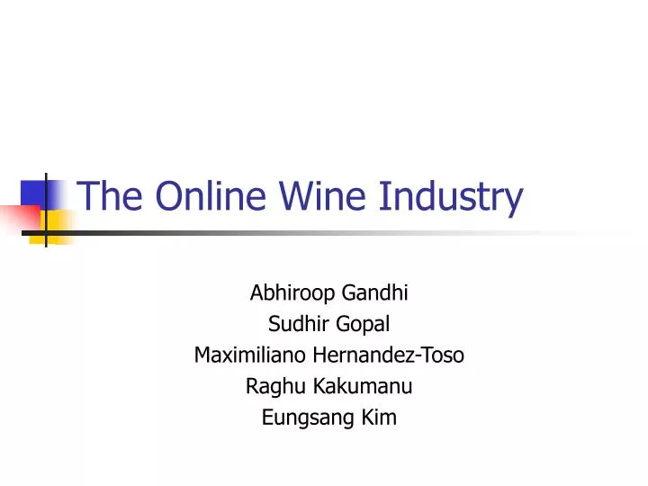 the online wine industry