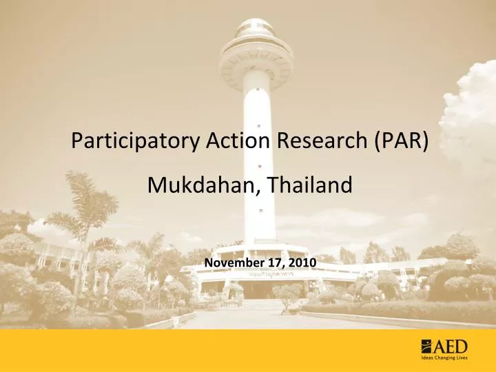 participatory action research par mukdahan thailand