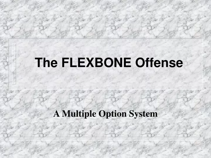 the flexbone offense