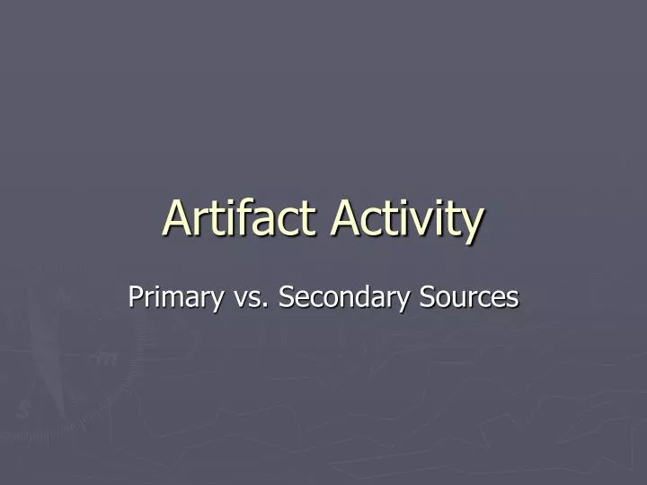 artifact activity