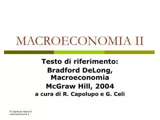 MACROECONOMIA II