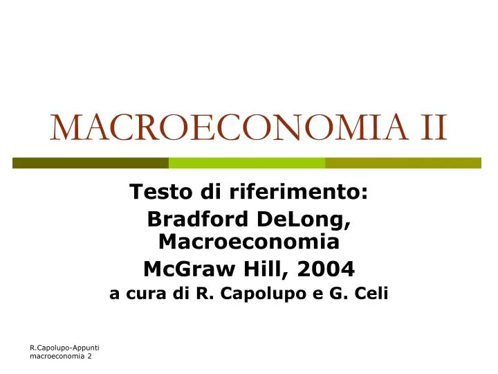 macroeconomia ii