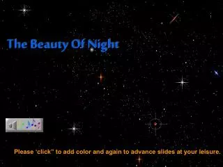The Beauty Of Night