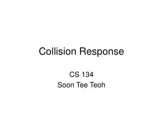 Collision Response