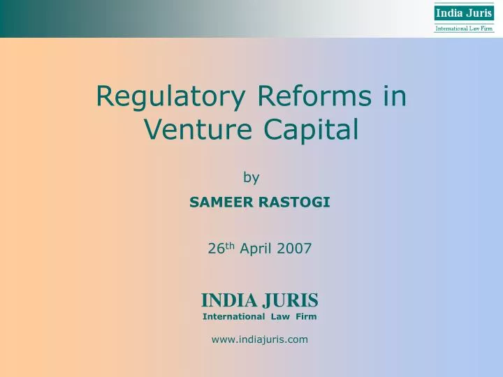 regulatory reforms in venture capital