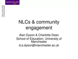NLCs &amp; community engagement