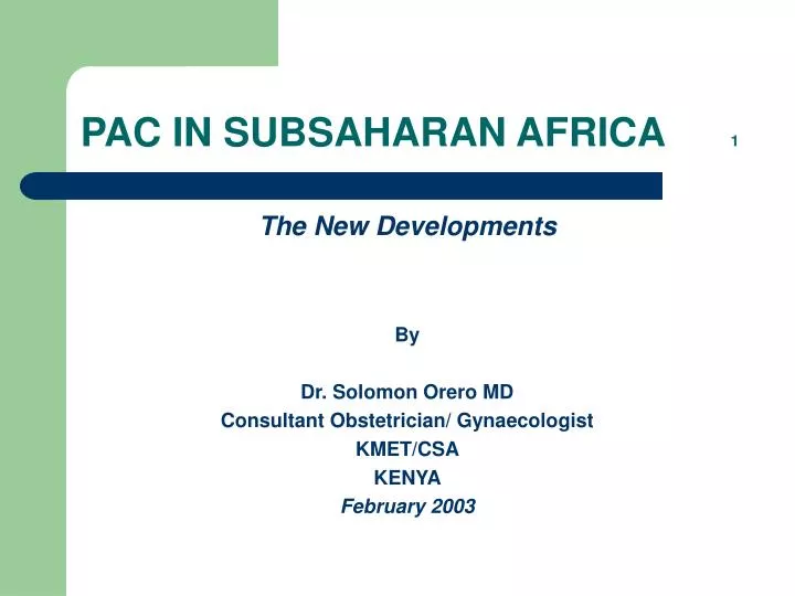 pac in subsaharan africa 1