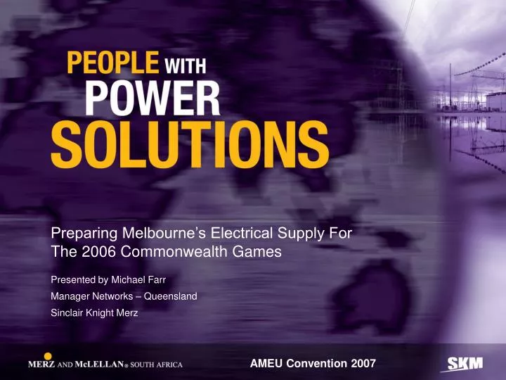 preparing melbourne s electrical supply for the 2006 commonwealth games