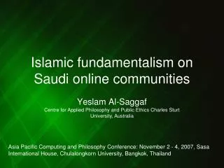Islamic fundamentalism on Saudi online communities
