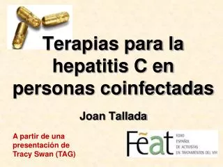 Terapias para la hepatitis C en personas coinfectadas