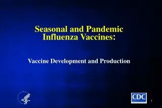 Seasonal and Pandemic Influenza Vaccines : Vaccine Development and Production