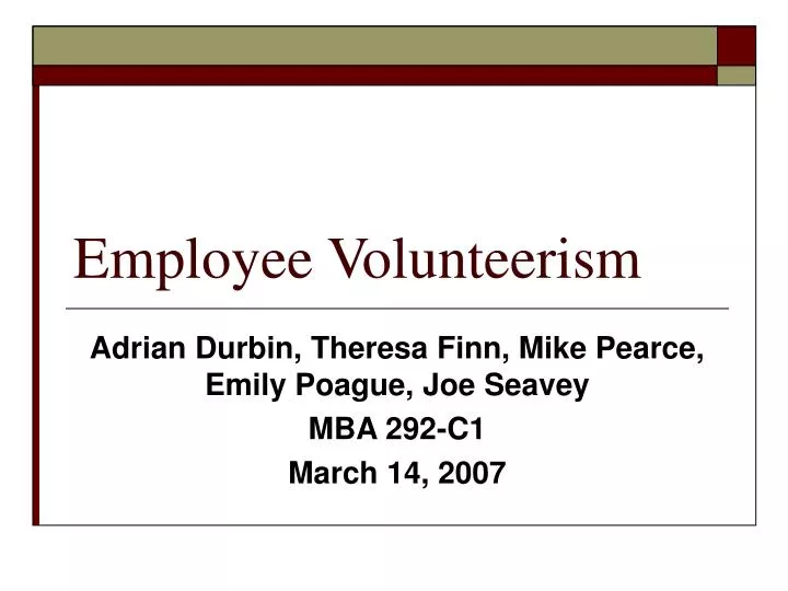 employee volunteerism