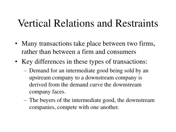 vertical relations and restraints