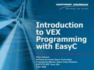 Introduction to VEX Programming with EasyC