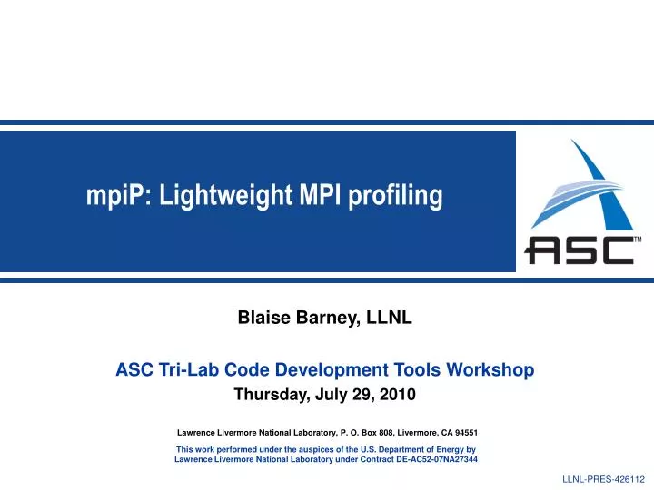 mpip lightweight mpi profiling