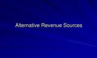 Alternative Revenue Sources