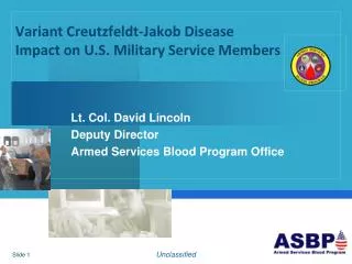 Variant Creutzfeldt-Jakob Disease Impact on U.S. Military Service Members