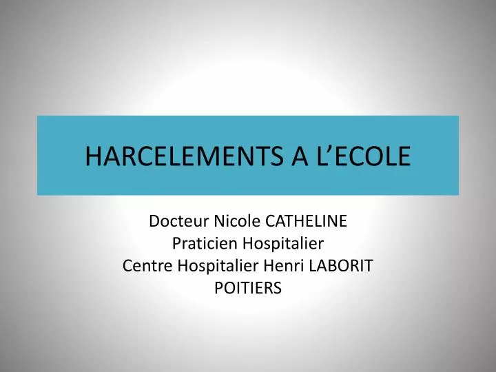 harcelements a l ecole