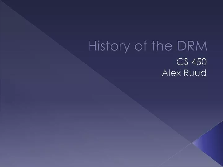 history of the drm