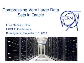 Compressing Very Large Data Sets in Oracle