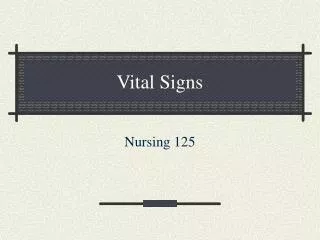 vital signs