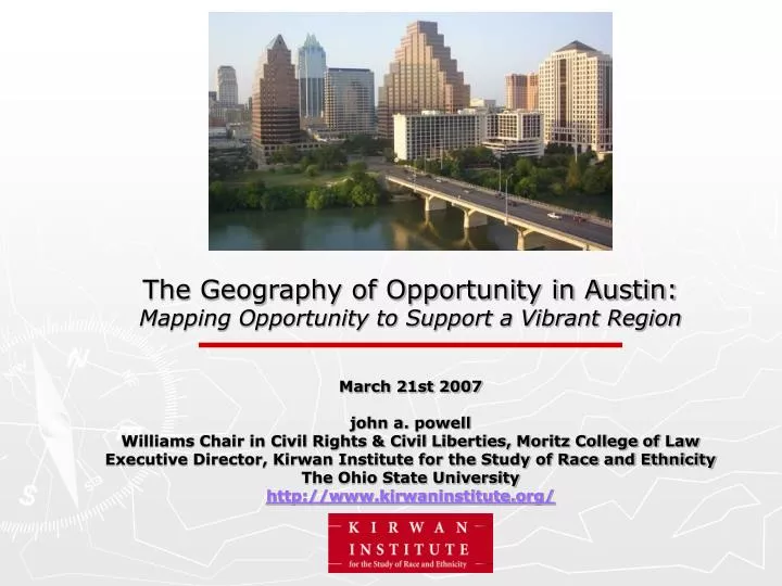 the geography of opportunity in austin mapping opportunity to support a vibrant region