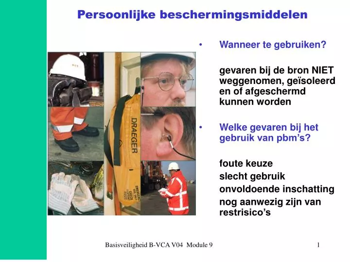 persoonlijke beschermingsmiddelen