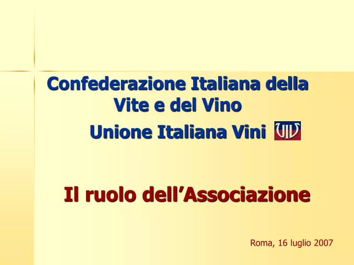confederazione italiana della vite e del vino unione italiana vini