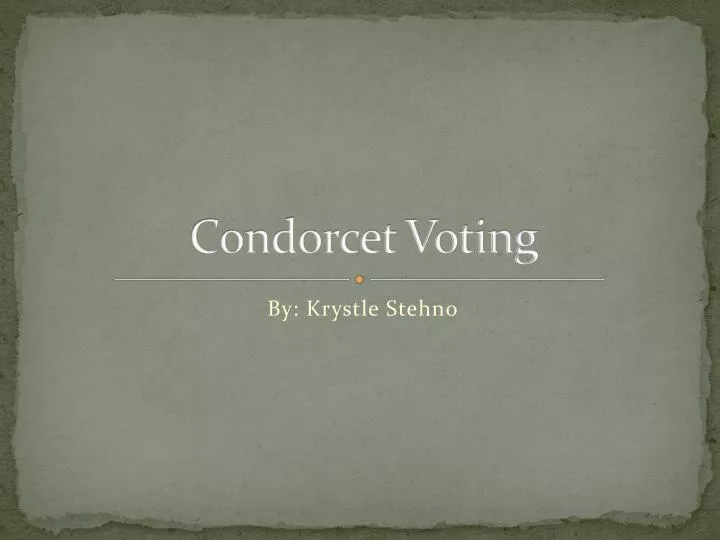 condorcet voting