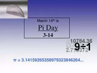 Pi Day 3-14