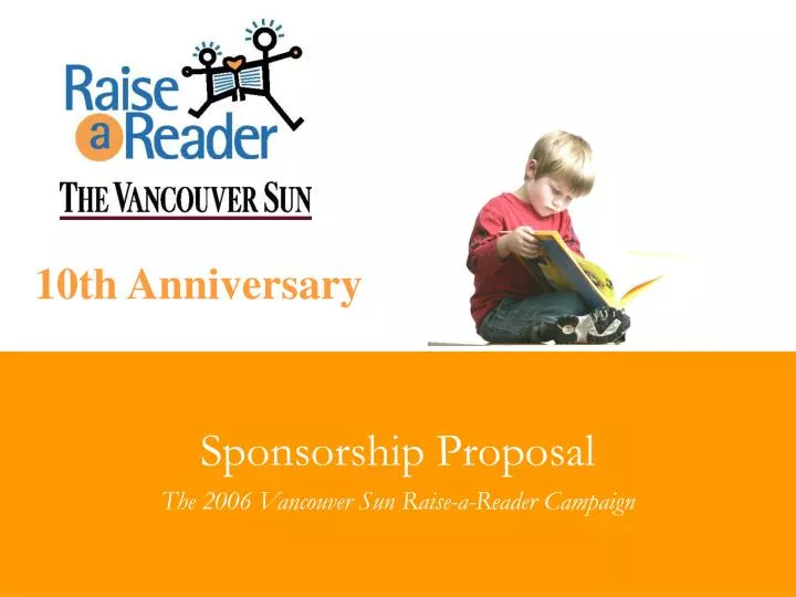 sponsorship proposal the 2006 vancouver sun raise a reader campaign