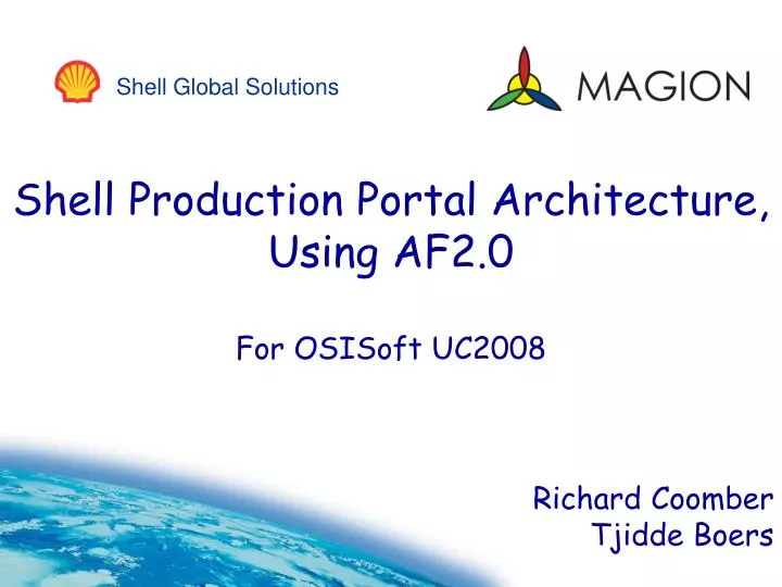 shell production portal architecture using af2 0 for osisoft uc2008