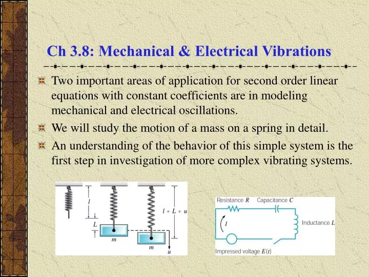 ch 3 8 mechanical electrical vibrations
