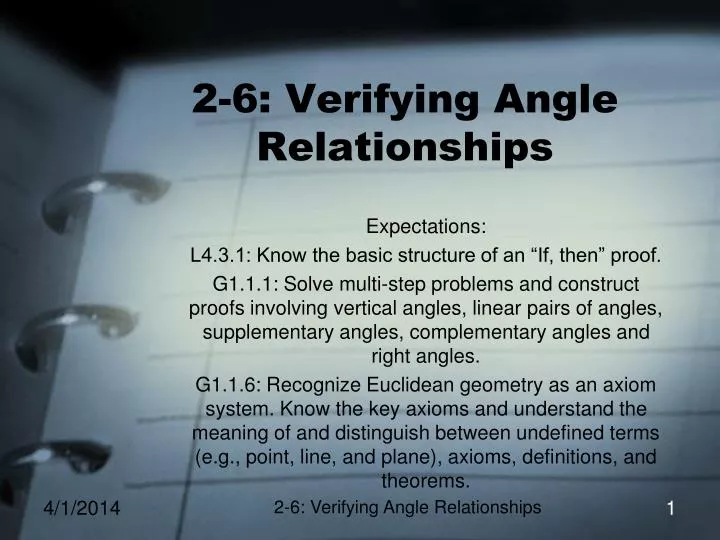 2 6 verifying angle relationships