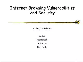 Internet Browsing Vulnerabilities and Security