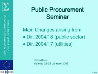 Public Procurement Seminar