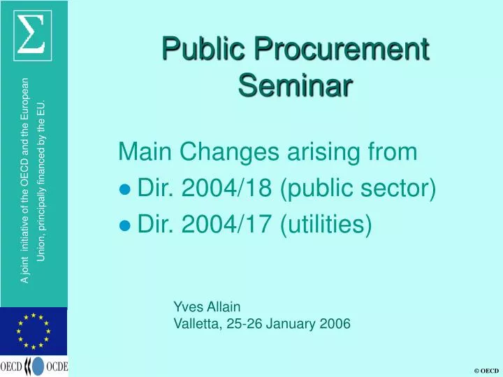 public procurement seminar