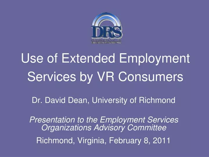 use of extended employment services by vr consumers