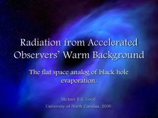Radiation from Accelerated Observers’ Warm Background