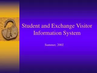 Student and Exchange Visitor Information System