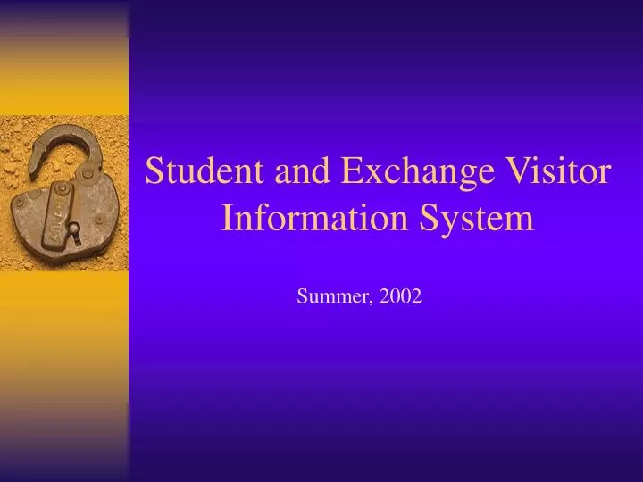 student and exchange visitor information system