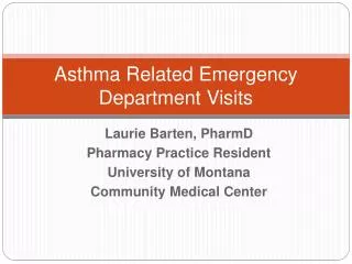 Asthma Related Emergency Department Visits
