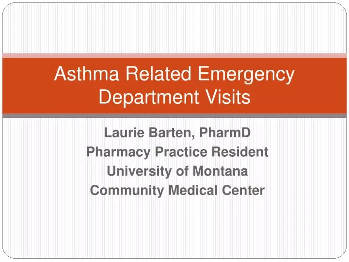 asthma related emergency department visits