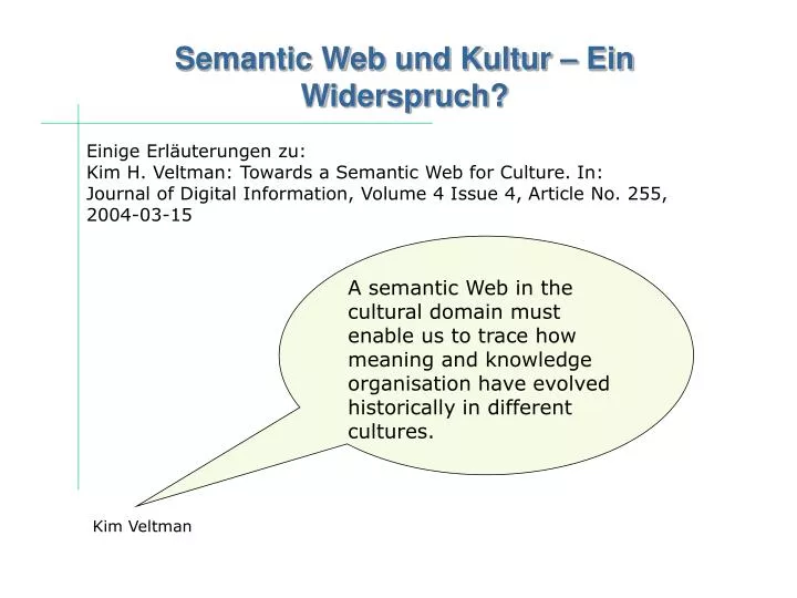 semantic web und kultur ein widerspruch